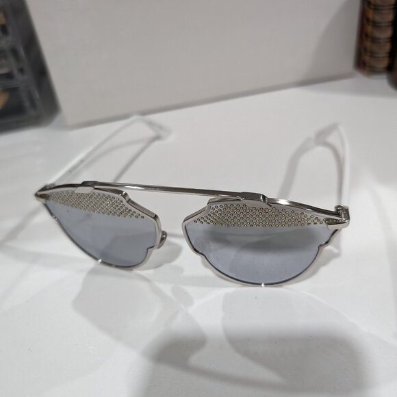 Dior So Real Studded 59mm Brow Bar Sunglasses OS - Picture 2 of 6